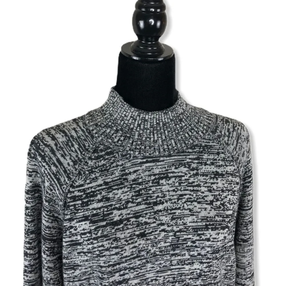 Splendid Heathered Grey Mock Neck Sweater Long Sleeve NWT size Large